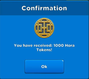 1000 Hora Tokens Confirmation Image