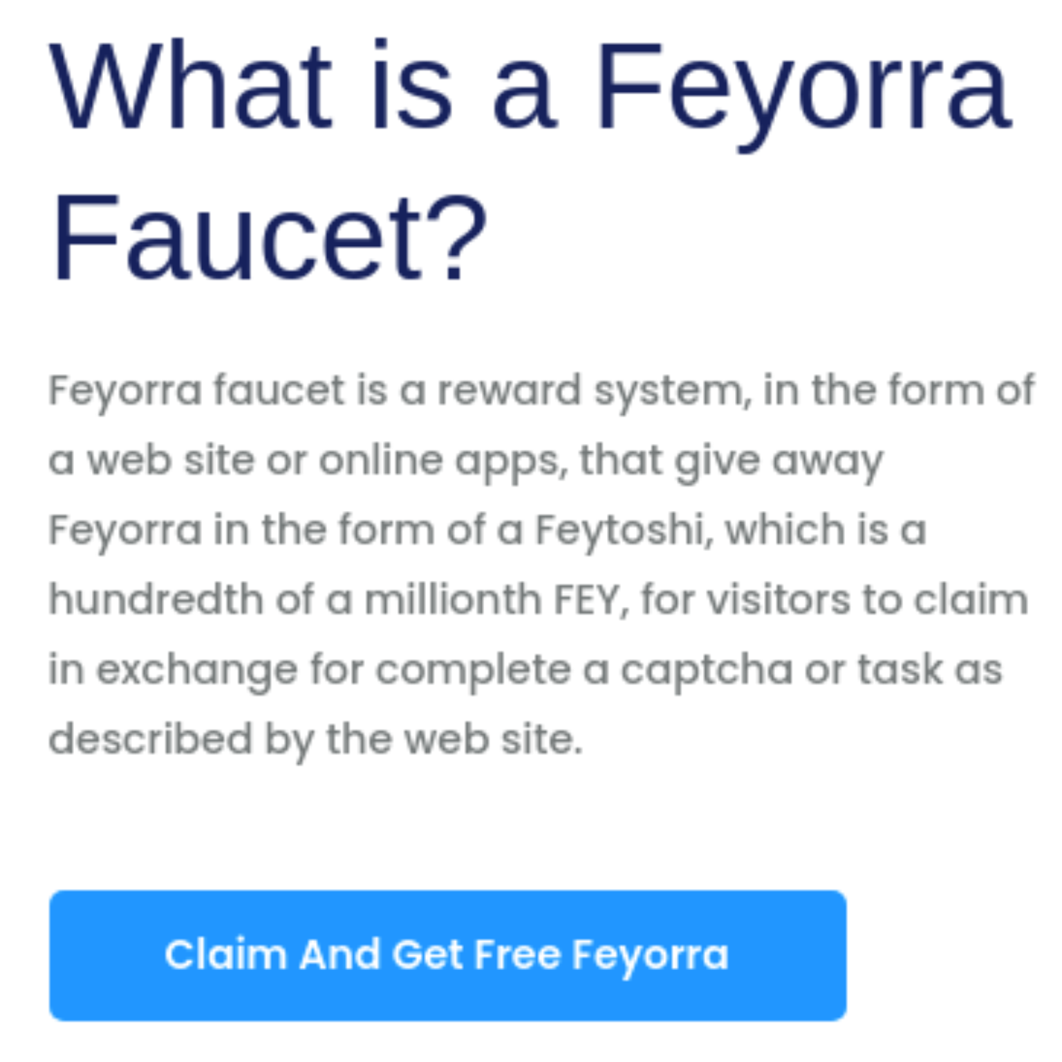 CryptoFans.xyz - Feyorra (FEY) - I Want Free Crypto