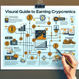 Infographic of how to earn cryptocurrencies online on Althub.club