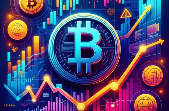 Illustration showing Bitcoin price movements